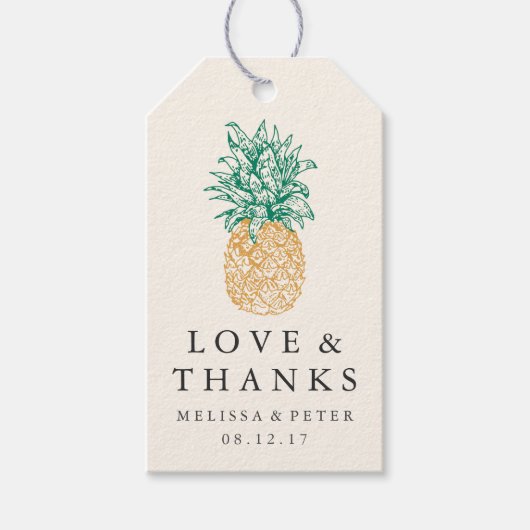  anananasbruiloft cadeaulabel (Voorkant)