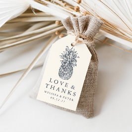  anananasbruiloft op eiland Hartelijk dank Cadeaulabel