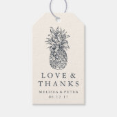  anananasbruiloft op eiland Hartelijk dank Cadeaulabel (Voorkant)
