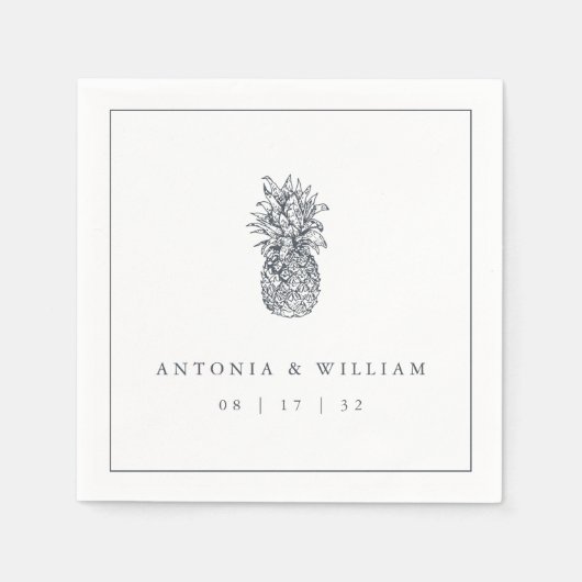  anananasbruiloft servet (Voorkant)