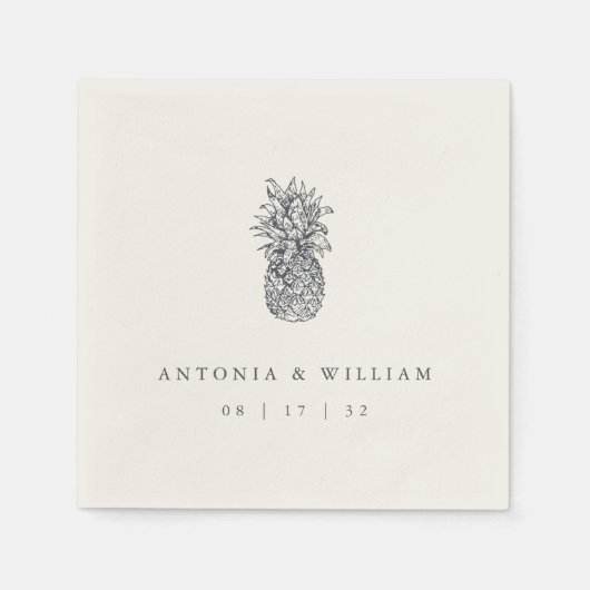  anananasbruiloft servet (Voorkant)