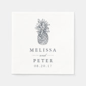 anananasbruiloft servetten (Voorkant)