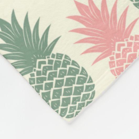 anananaseppatroon 2 fleece deken (Hoek)