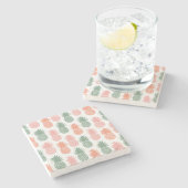 anananaseppatroon 2 stenen onderzetter (Zijkant)