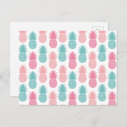  anananaspatroon briefkaart (Voorkant / Achterkant)