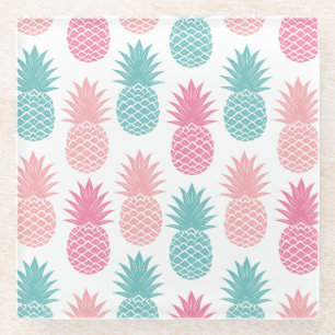  anananaspatroon glazen onderzetter