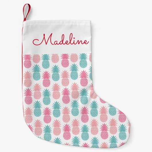  anananaspatroon | Jouw namen toevoegen Kleine Kerstsok (Voorkant)