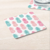 anananaspatroon kartonnen onderzetters (Schuin)