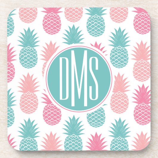  anananaspatroon | Monogram Drankjes Onderzetter (Voorkant)