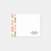 anananaspatroon | Monogram Post-it® Notes (Voorkant)