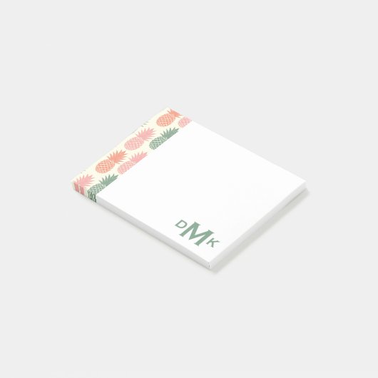 anananaspatroon | Monogram Post-it® Notes (Schuin)