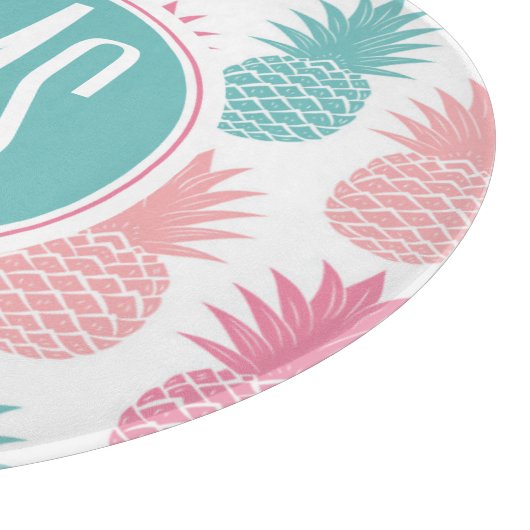 anananaspatroon | Monogram Snijplank (Hoek)