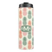  anananaspatroon | Monogram Thermosbeker (Voorkant)