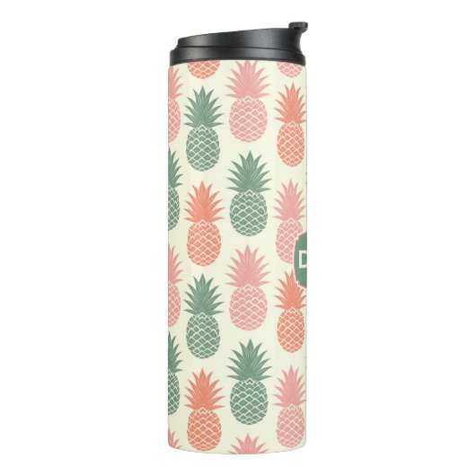 anananaspatroon | Monogram Thermosbeker (Gedraaid links)