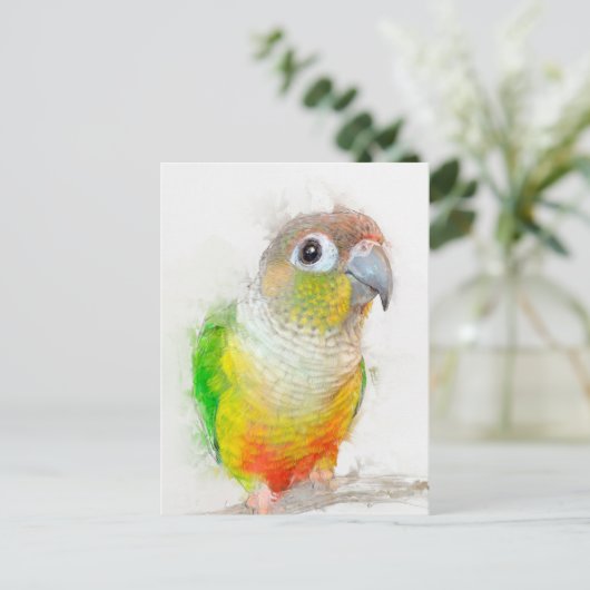 anananassegelportret briefkaart (Staand voorkant)