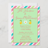  anananassen en Stripes Wedding Kaart (Voorkant)