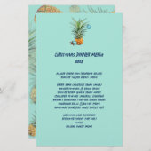 anananassen menu kerstfeestdagen (Voorkant / Achterkant)