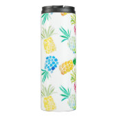 anananassen met kleurrijke Waterverf Thermosbeker (Achterkant)