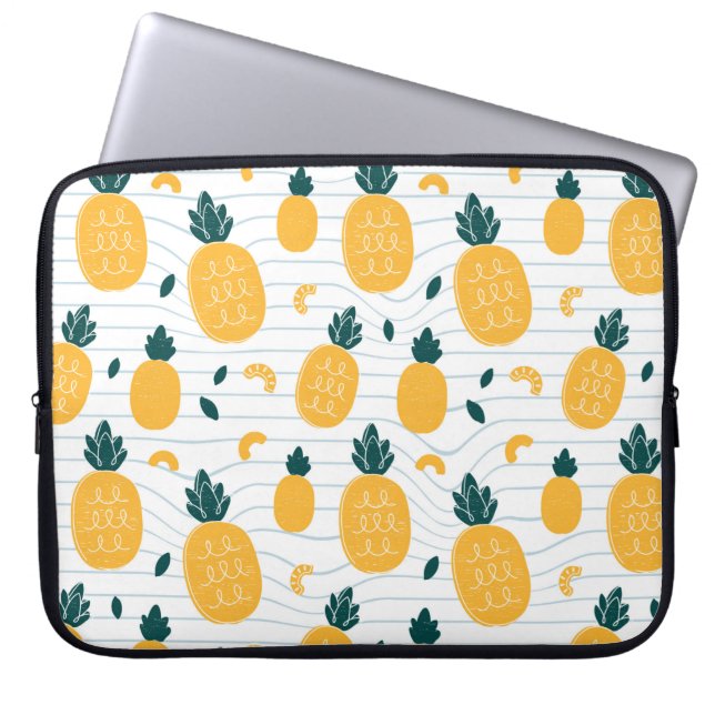 anananassen naadloos patroon laptop sleeve (Voorkant)