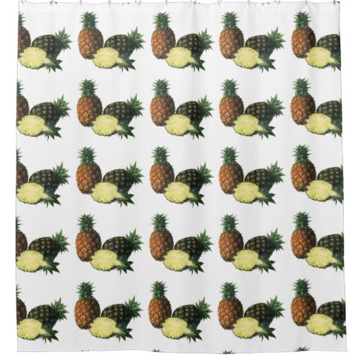  anananassen uit Hawaïti, biologisch fruit Douchegordijn (Voorkant)