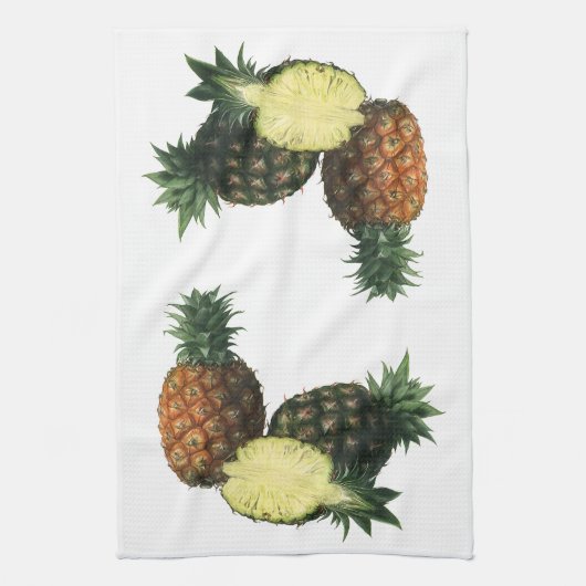  anananassen uit Hawaïti, biologisch fruit Theedoek (Verticaal)