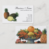  anananassen uit Hawaïti, biologisch fruit Visitekaartje (Voorkant / Achterkant)