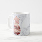 anananassen van roos goud koffiemok (Voorkant links)