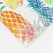 anananassepatroon fleece deken (Hoek)