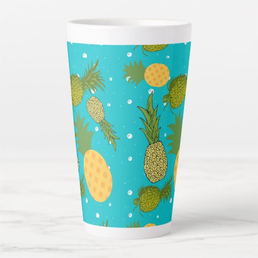 anananassepatroon latte mok (Voorkant)