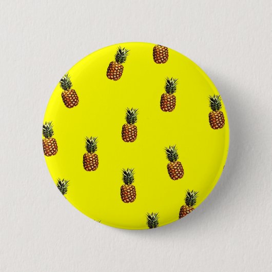 anananassepatroon ronde button 5,7 cm (Voorkant)