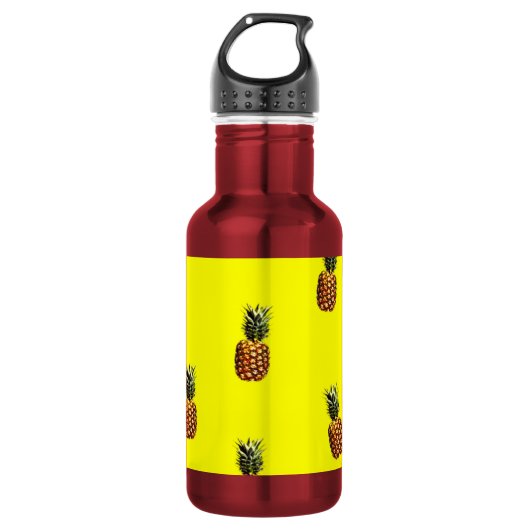 anananassepatroon waterfles  (Voorkant)