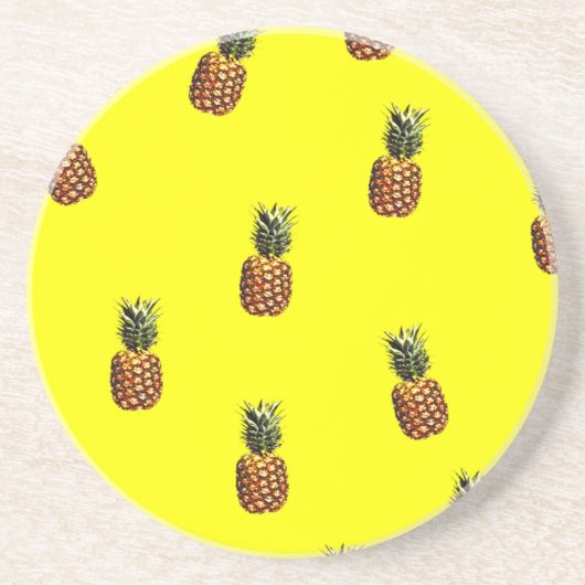 anananassepatroon zandsteen onderzetter (Voorkant)