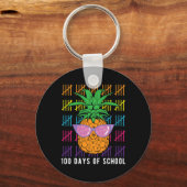 Ananas 100 dagen schoolleraar en student G Sleutelhanger (Voorkant)