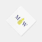 Ananas #11 Koppel 2 Initiaal Monogram Doe-het-zelf Servet (Hoek)