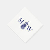 Ananas #11 Koppel 2 Initieel Monogram Doe-het-zelf Servet (Hoek)