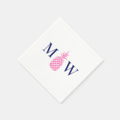 Ananas #11 Paar 2 Initiaal Monogram DIY Kleuren Servet (Hoek)