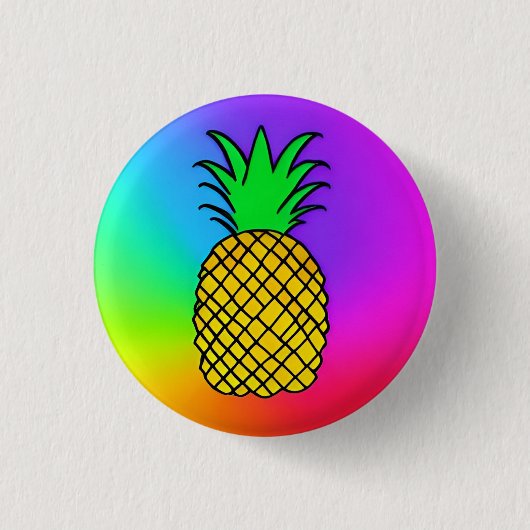 ananas 3 cm rondebadge ronde button 3,2 cm (Voorkant)