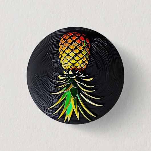 ananas 3 cm rondebadge ronde button 3,2 cm (Voorkant)