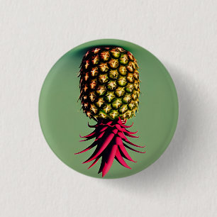 ananas 3 cm rondebadge ronde button 3,2 cm