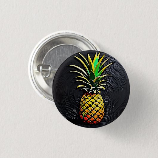 ananas 3 cm rondebadge ronde button 3,2 cm (Voorkant /achterkant)
