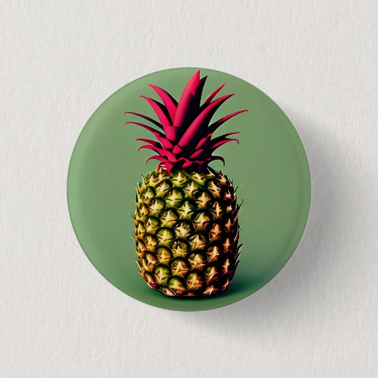 ananas 3 cm rondebadge ronde button 3,2 cm (Voorkant)