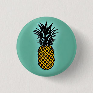 ananas 3 cm rondebadge ronde button 3,2 cm