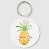Ananas Aangepaste Naam Sleutelhanger (Achterkant)