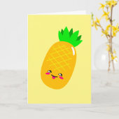 Ananas Aanmoediging Kaart (Gele Bloem)