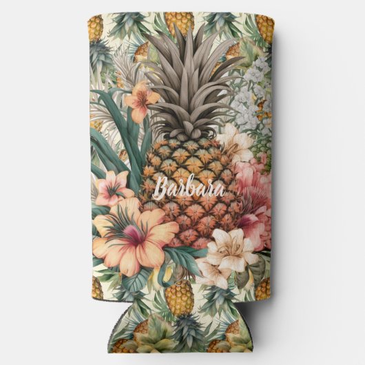 Ananas aanpassen seltzer blikjeskoeler (Achterkant)