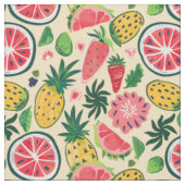 Ananas, Aardbei, Citrus & Pitaya Stof (Close Up)