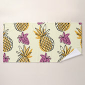 Ananas, aardbei textielontwerp. badhanddoek (Badhanddoek)