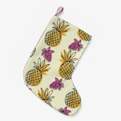 Ananas, aardbei  textielontwerp. kleine kerstsok (Voorkant (Hangend))