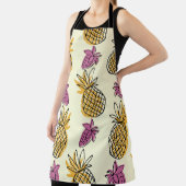 Ananas, aardbei textielontwerp. schort (Insitu)