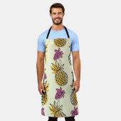 Ananas, aardbei textielontwerp. schort (Gedragen)